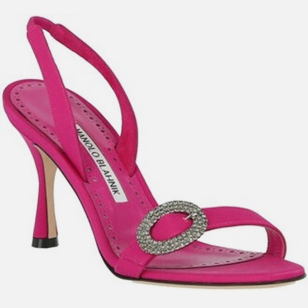 Manolo Blahnik Selunga Silk Heels